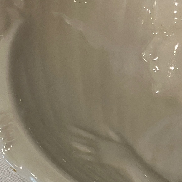 BELLEEK WOMAN HARP SHAMROCK NOUVEAU BUTTER TRAY TRINKET DISH - Picture 3 of 9